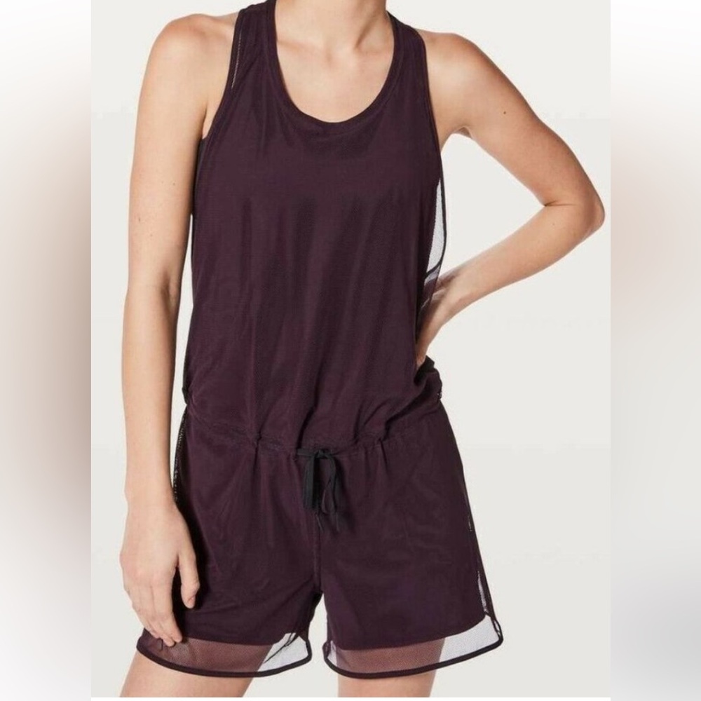 Lululemon Athletica Lab Orbit Mesh Black Romper